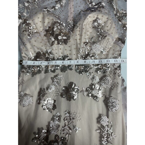 NWT Mac Duggal Mocha Long Sleeve Midi Dress Sz 6 Retail $338 - Picture 15 of 16